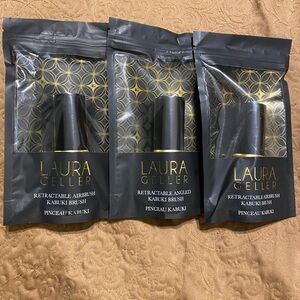 Laura Geller Black and Gold Kabuki Brush Trio